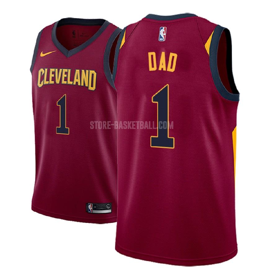 cleveland cavaliers dad 1 red fathers day men's replica jersey