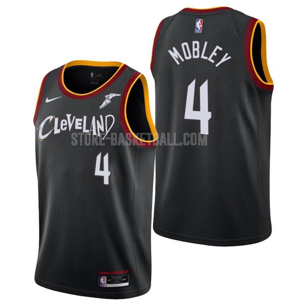 cleveland cavaliers evan mobley 4 black city edition men's replica jersey
