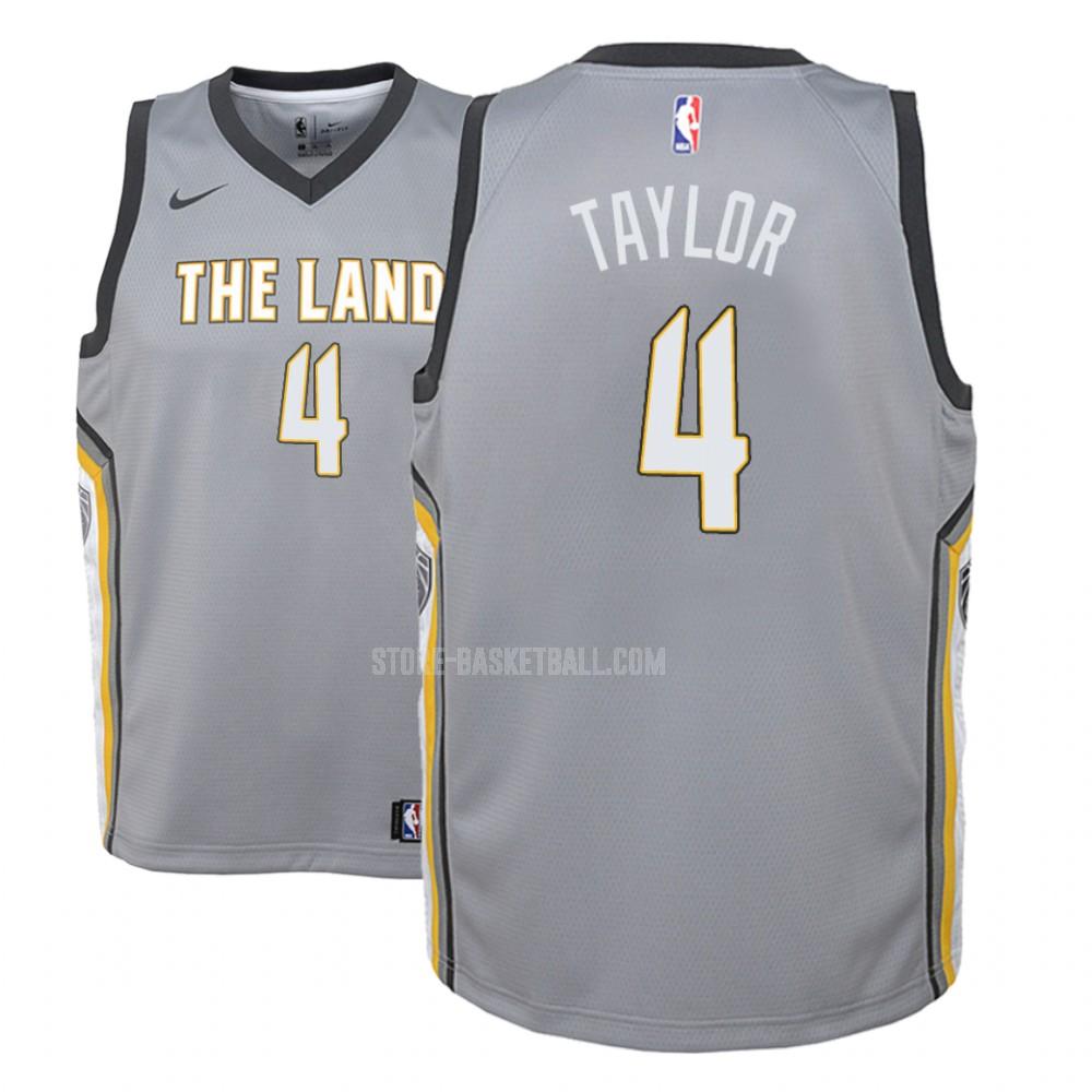 cleveland cavaliers isaiah taylor 4 gray city edition youth replica jersey