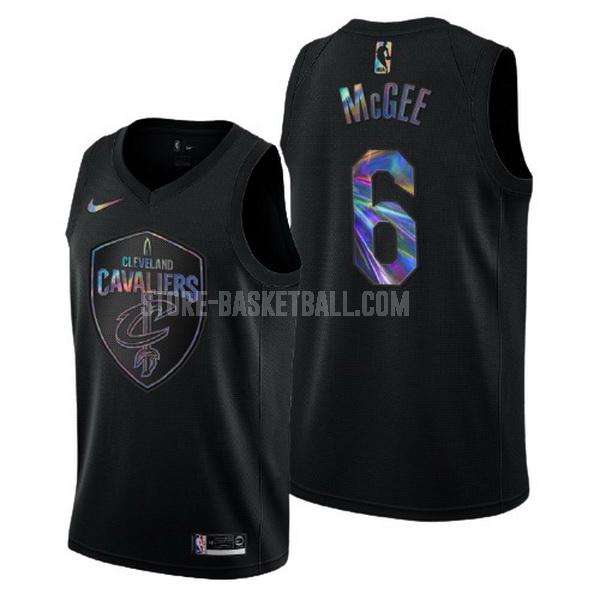 cleveland cavaliers javale mcgee 6 black logo holographic men's replica jersey
