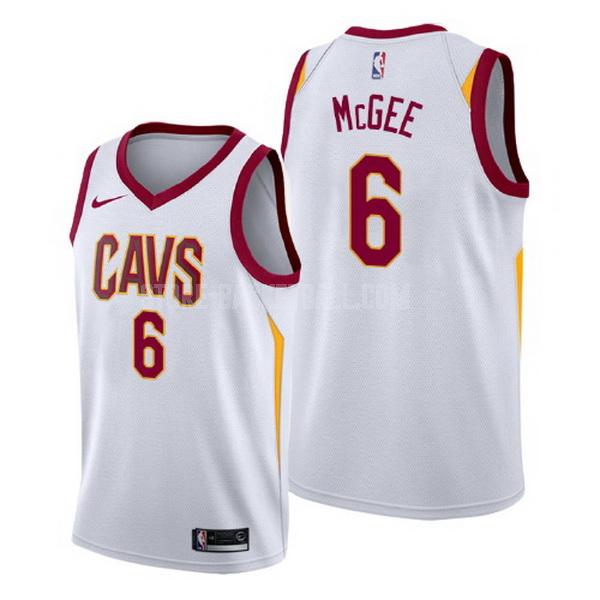 cleveland cavaliers javale mcgee 6 white association men's replica jersey