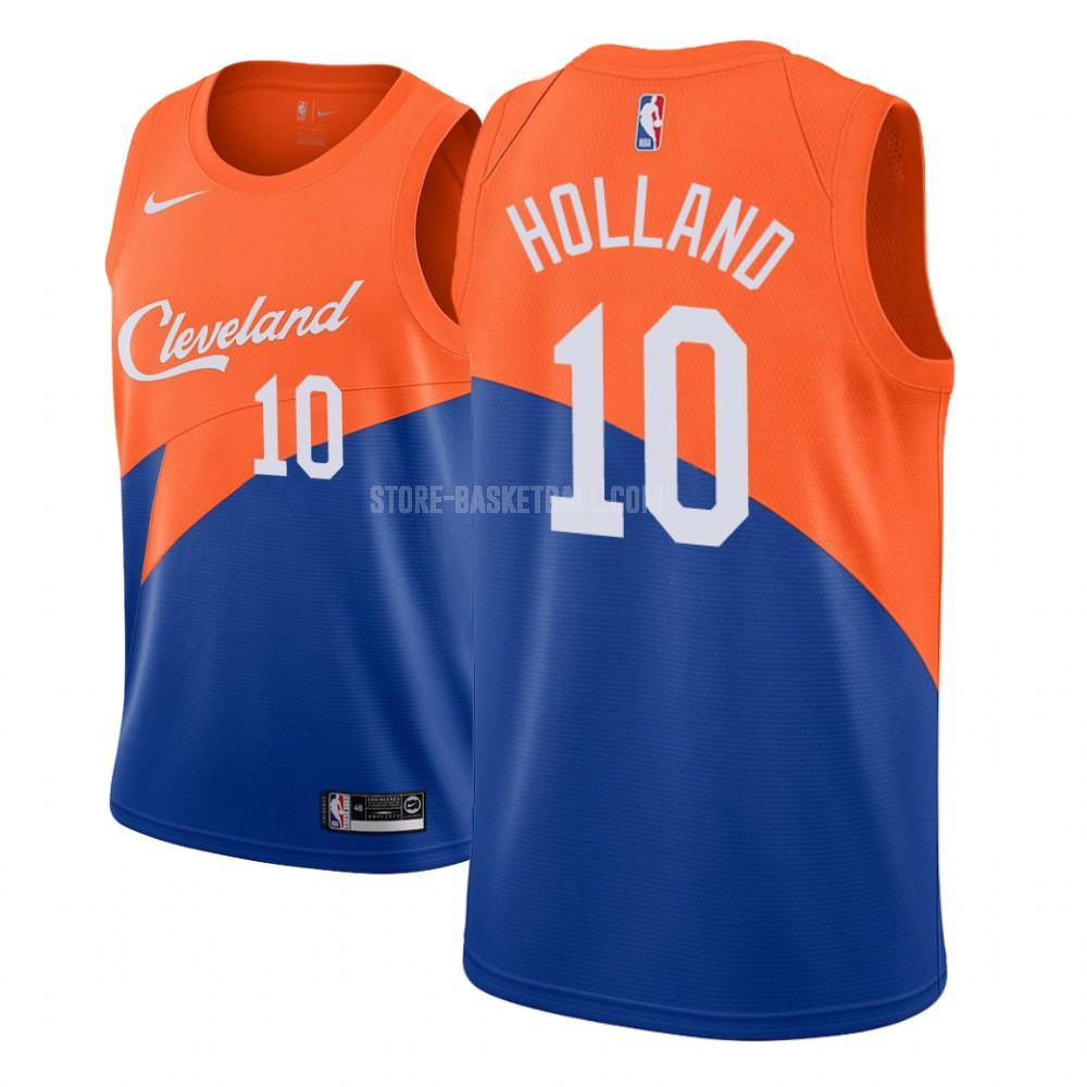 cleveland cavaliers john holland 10 blue city edition men's replica jersey