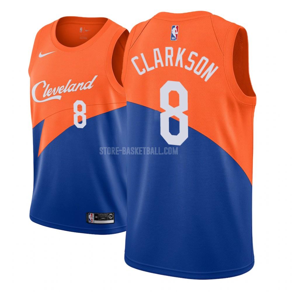 cleveland cavaliers jordan clarkson 8 blue city edition men's replica jersey