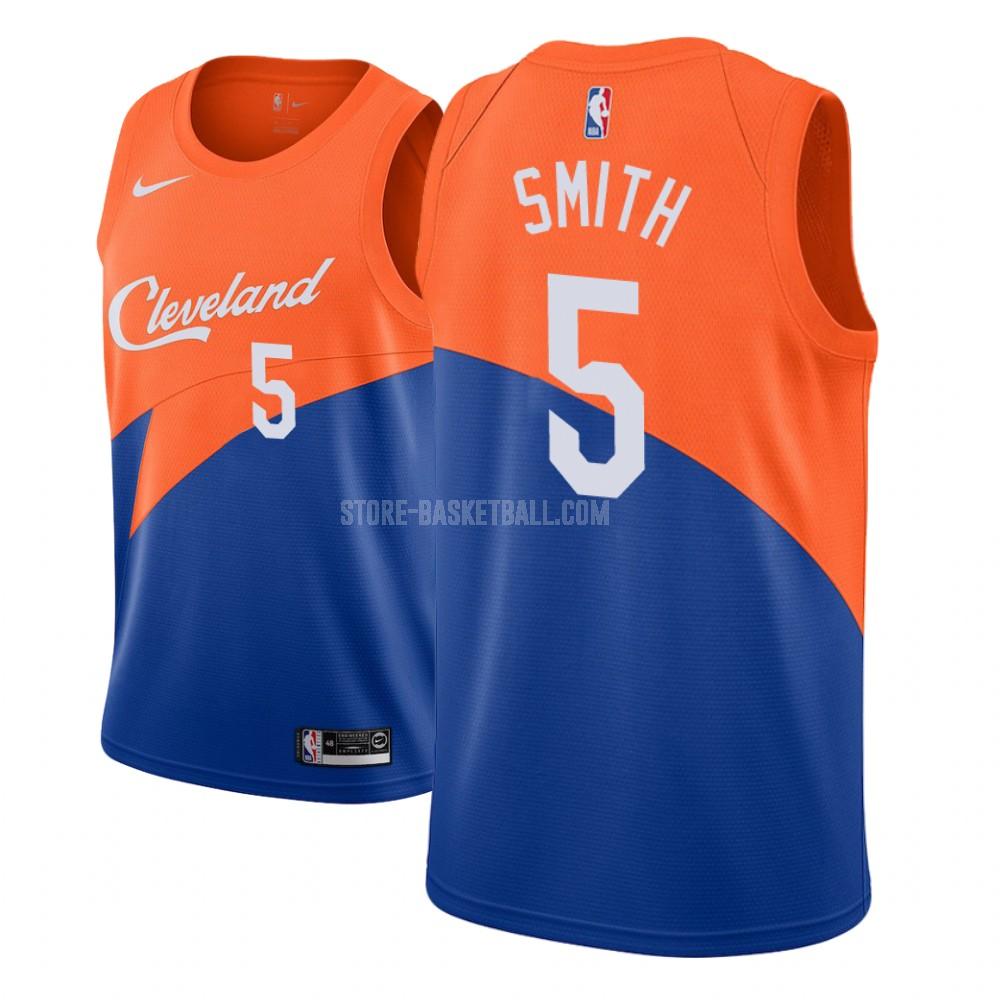 cleveland cavaliers jr smith 5 blue city edition men's replica jersey