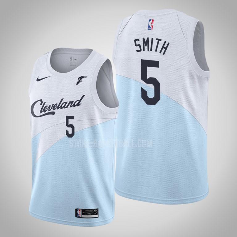 cleveland cavaliers jr smith 5 blue earned edition men's replica jersey