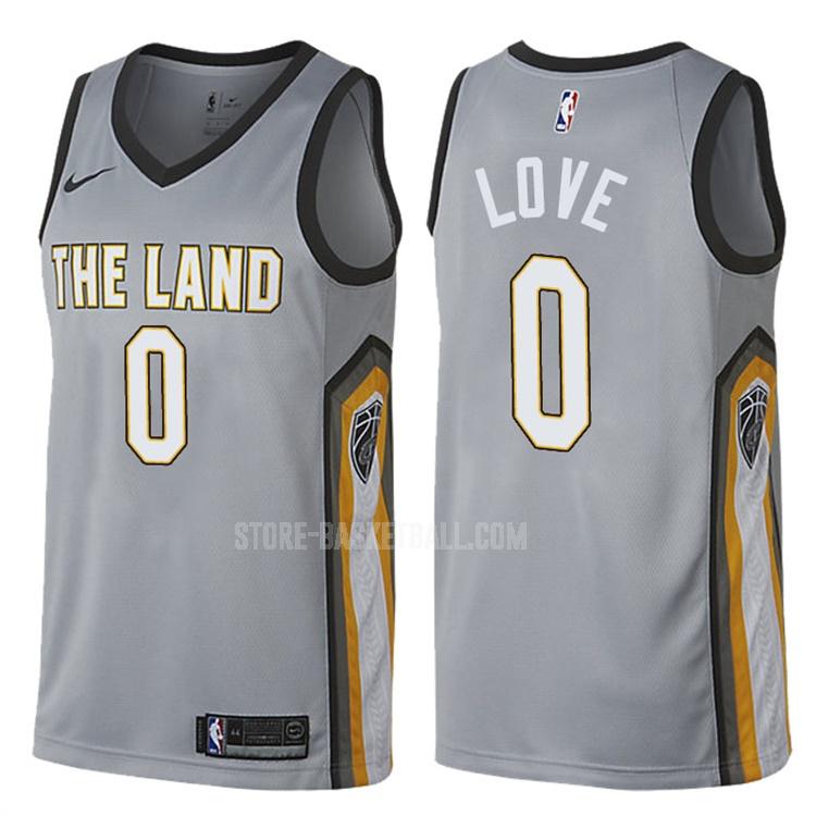 cleveland cavaliers kevin love 0 gray city edition men's replica jersey