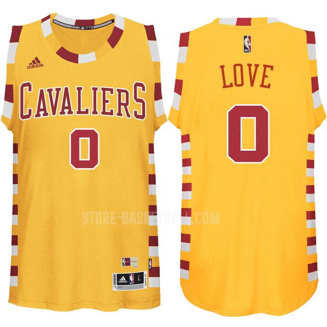cleveland cavaliers kevin love 0 yellow classic men's replica jersey