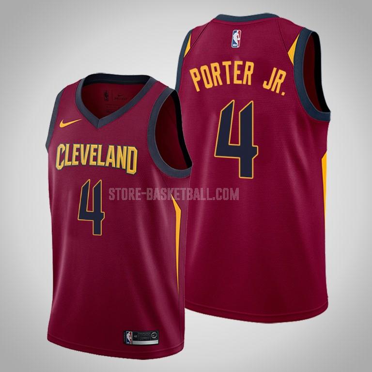 cleveland cavaliers kevin porter jr 4 red icon men's replica jersey