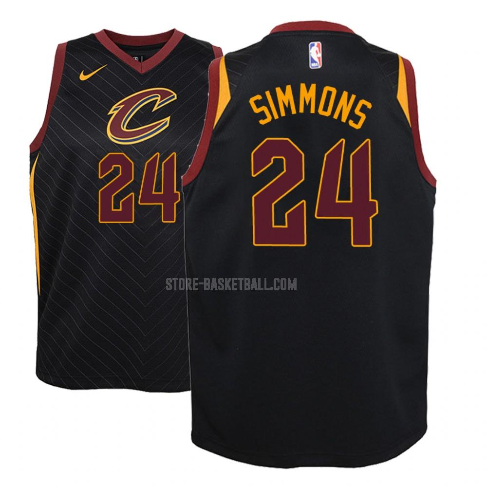 cleveland cavaliers kobi simmons 24 black statement youth replica jersey
