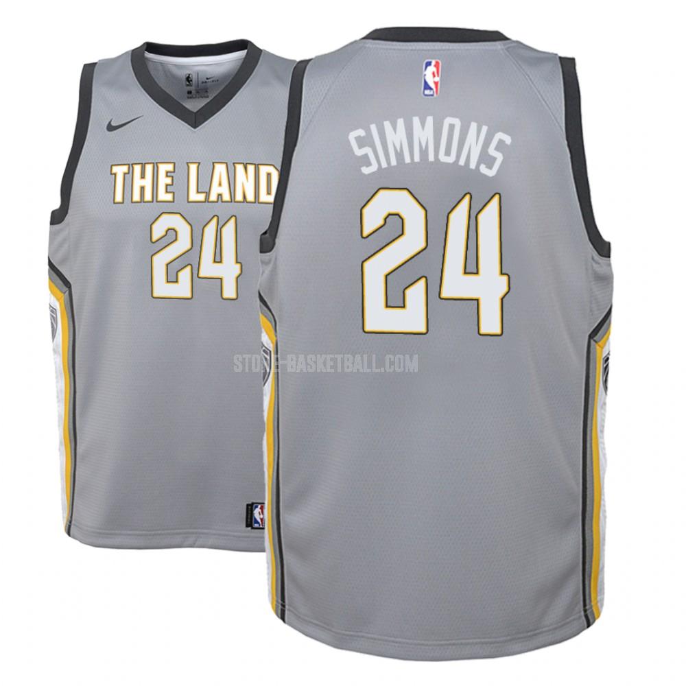 cleveland cavaliers kobi simmons 24 gray city edition youth replica jersey