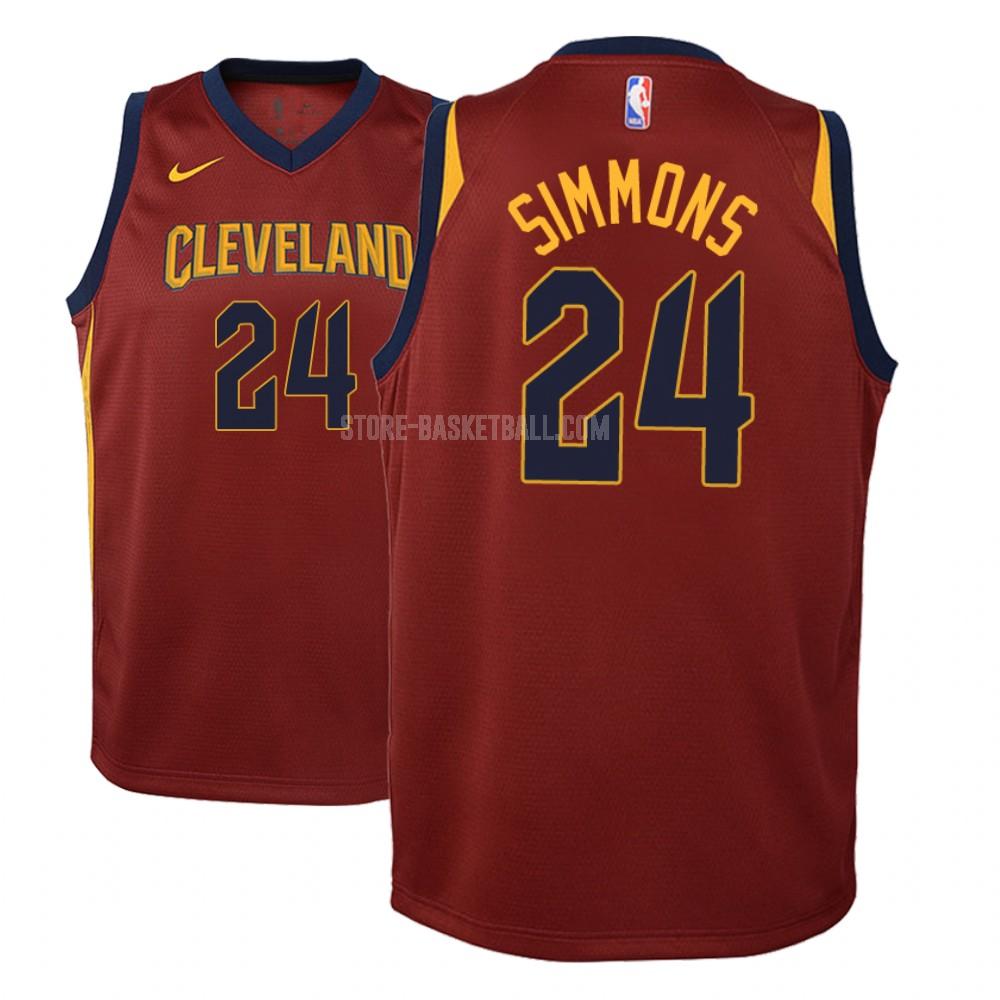 cleveland cavaliers kobi simmons 24 red icon youth replica jersey