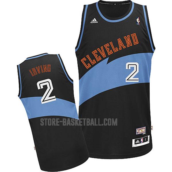 cleveland cavaliers kyrie irving 2 black throwback men's replica jersey