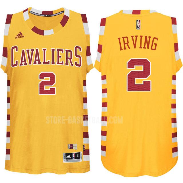 cleveland cavaliers kyrie irving 2 yellow classic men's replica jersey