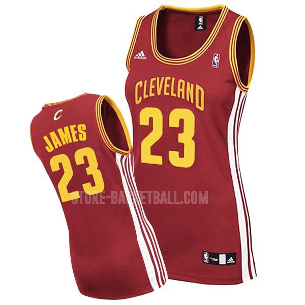 cleveland cavaliers lebron james 23 red classic women's replica jersey