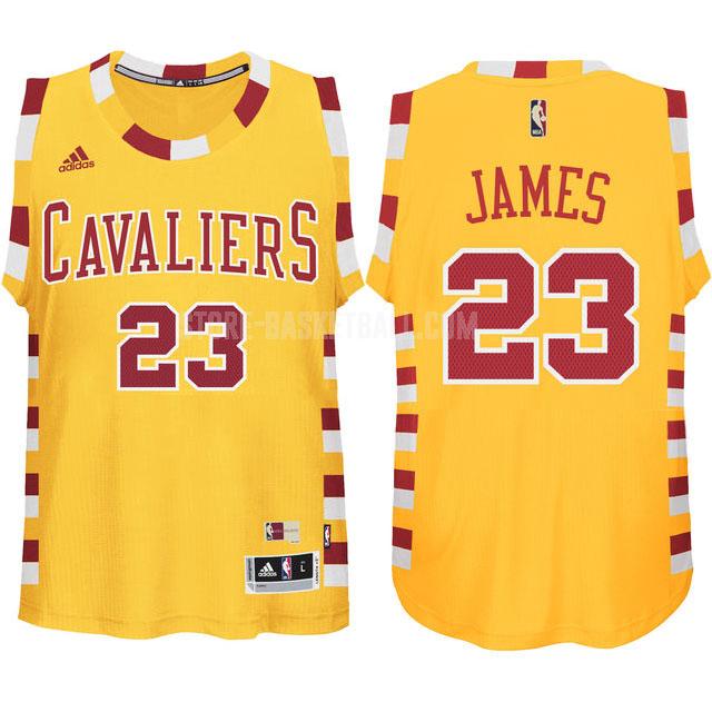 cleveland cavaliers lebron james 23 yellow classic youth replica jersey