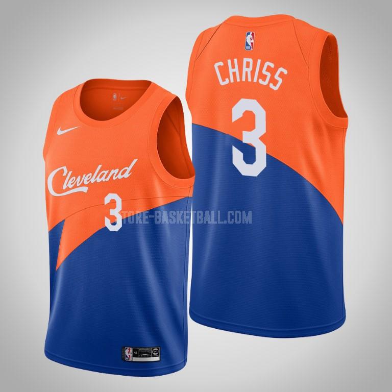 cleveland cavaliers marquese chriss 3 blue city edition men's replica jersey