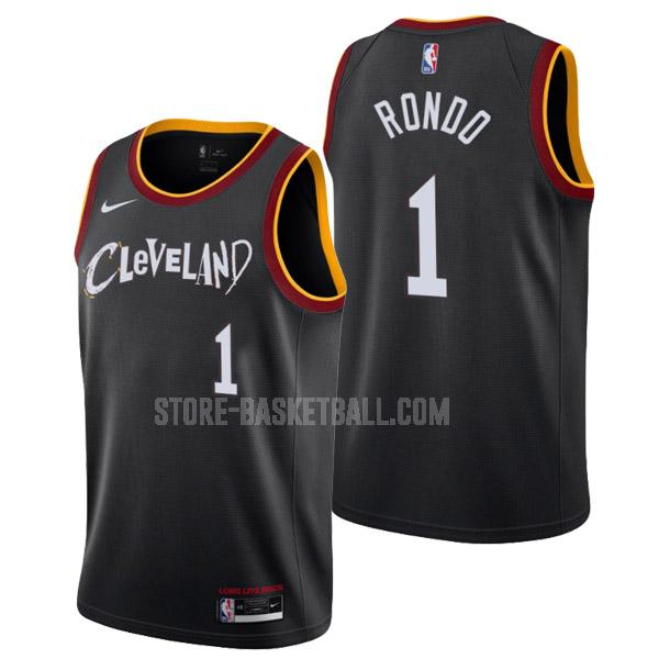 cleveland cavaliers rajon rondo 1 black city edition men's replica jersey