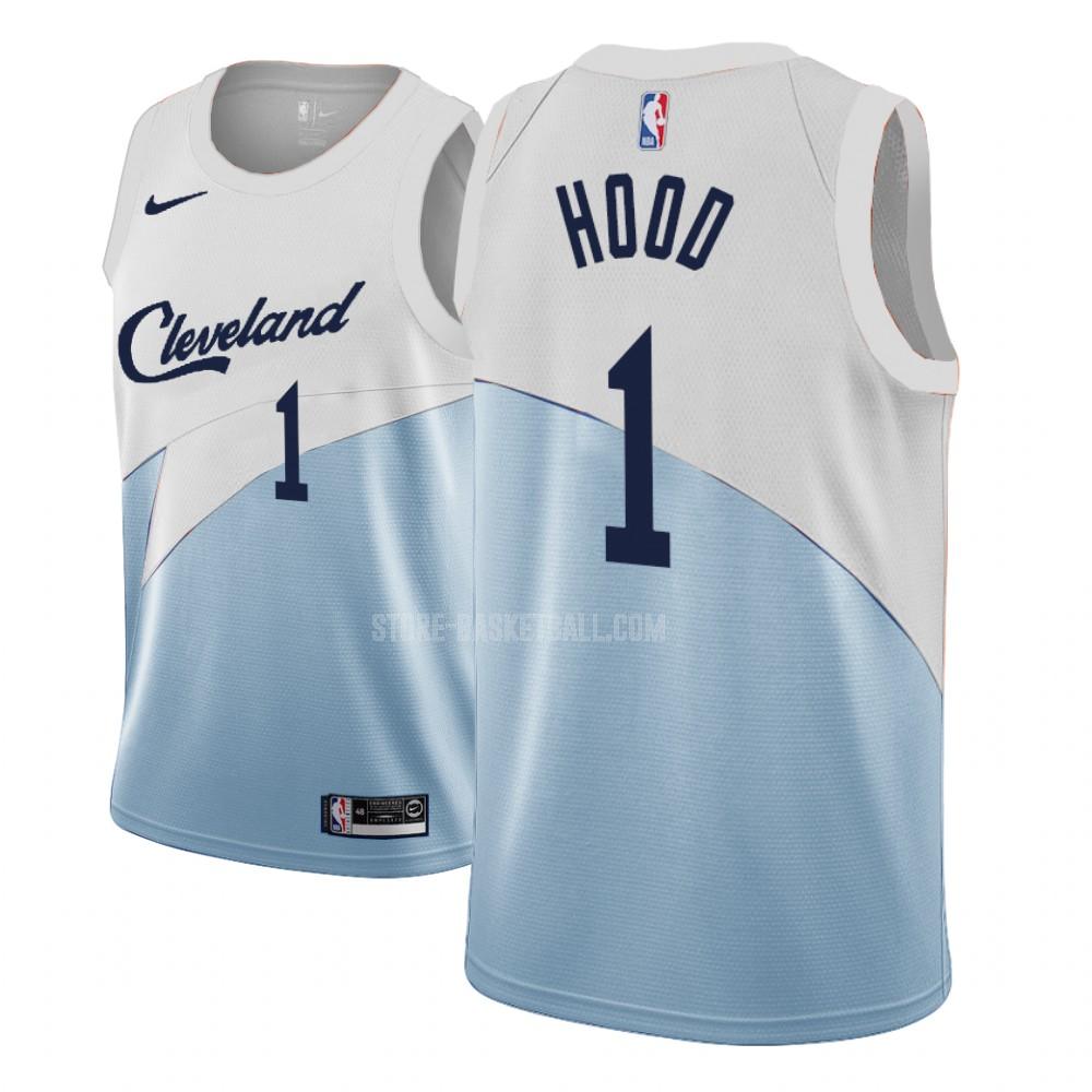 cleveland cavaliers rodney hood 1 blue white earned edition men's replica jersey
