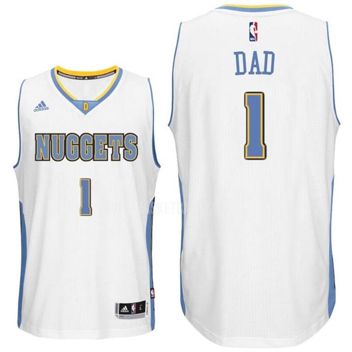 denver nuggets dad 1 white fathers day men's replica jersey