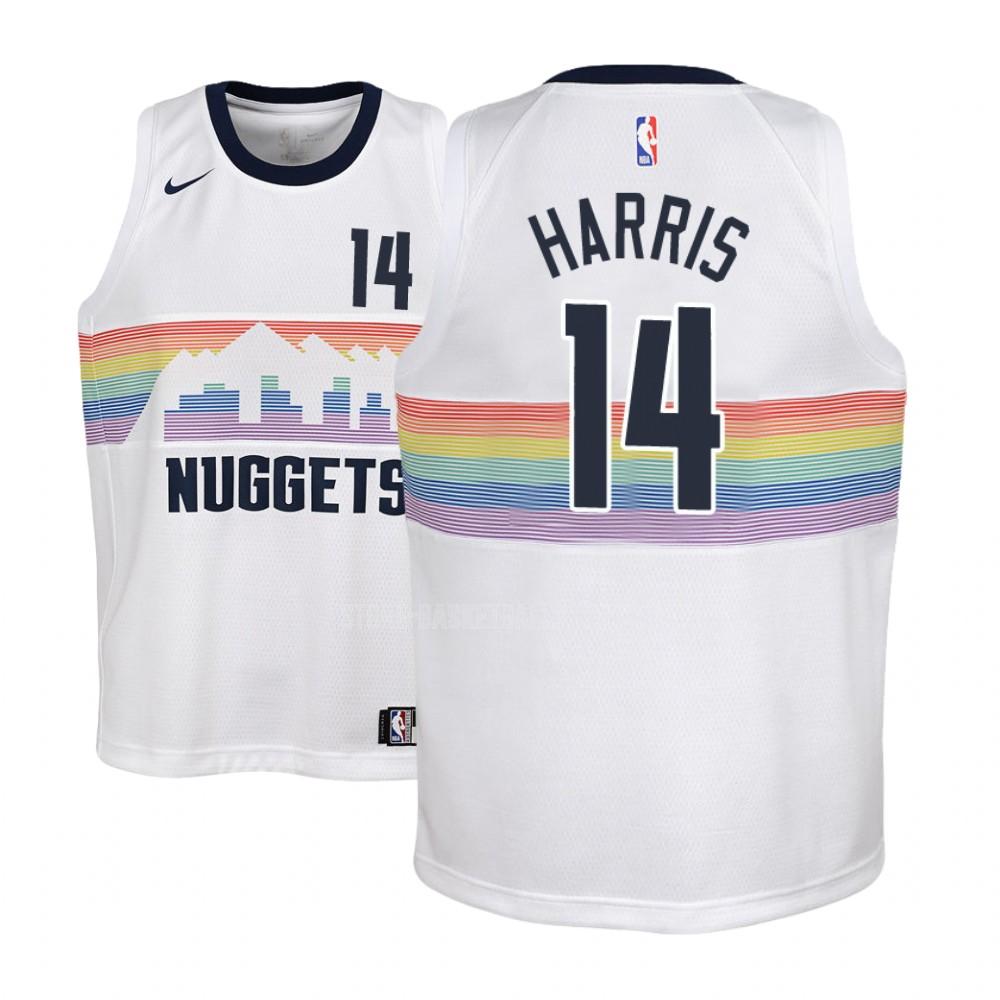 denver nuggets gary harris 14 white city edition youth replica jersey