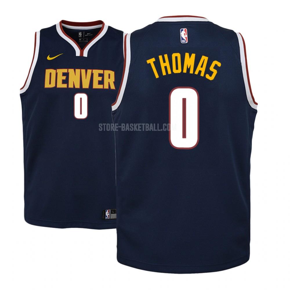 denver nuggets isaiah thomas 0 navy icon youth replica jersey