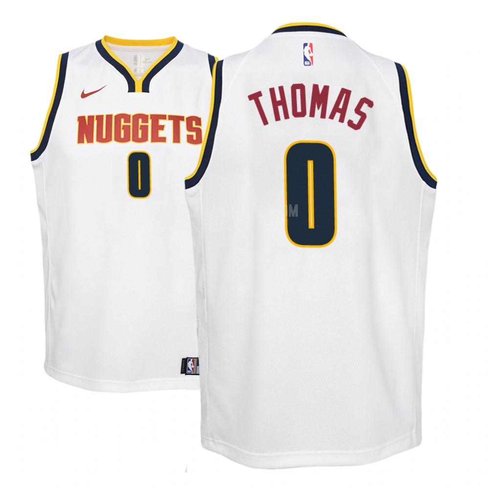 denver nuggets isaiah thomas 0 white association youth replica jersey