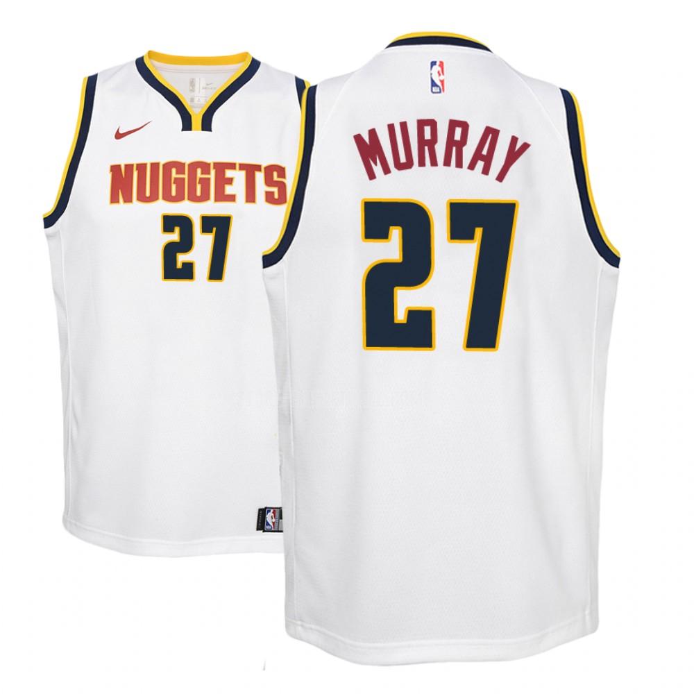 denver nuggets jamal murray 27 white association youth replica jersey