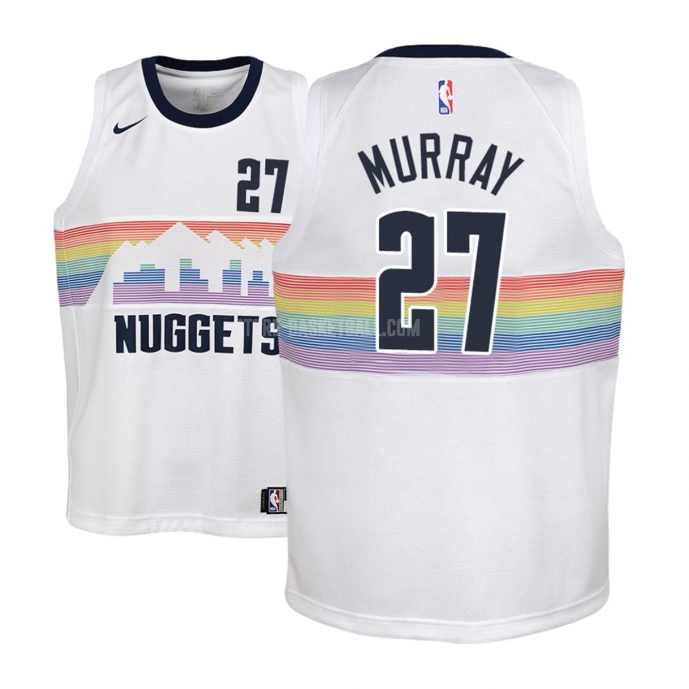 denver nuggets jamal murray 27 white city edition youth replica jersey
