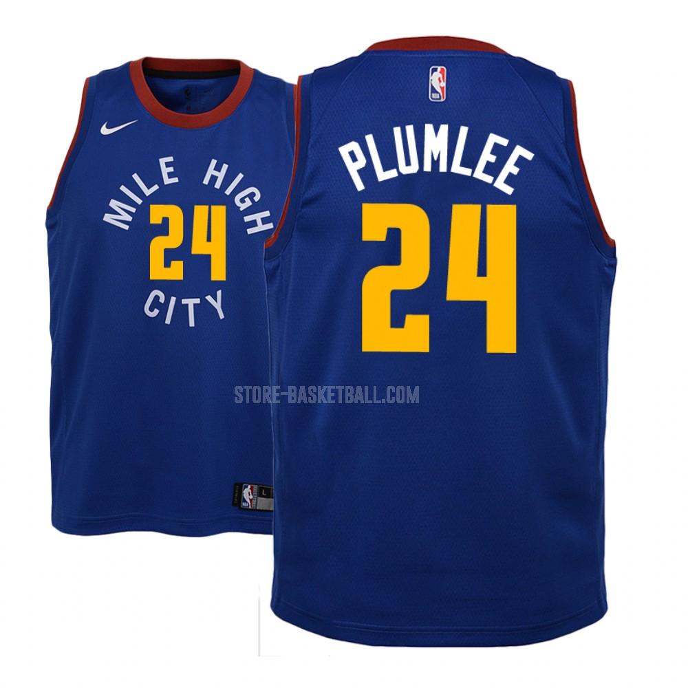 denver nuggets mason plumlee 24 blue statement youth replica jersey