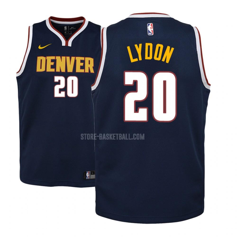 denver nuggets tyler lydon 20 navy icon youth replica jersey