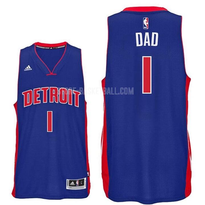 detroit pistons dad 1 blue fathers day men's replica jersey