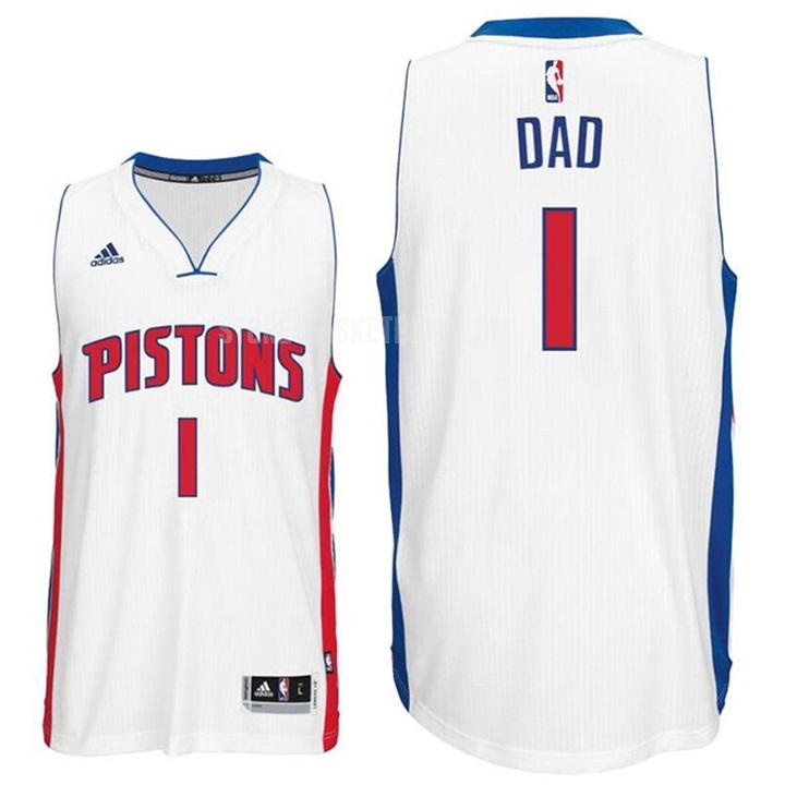 detroit pistons dad 1 white fathers day men's replica jersey