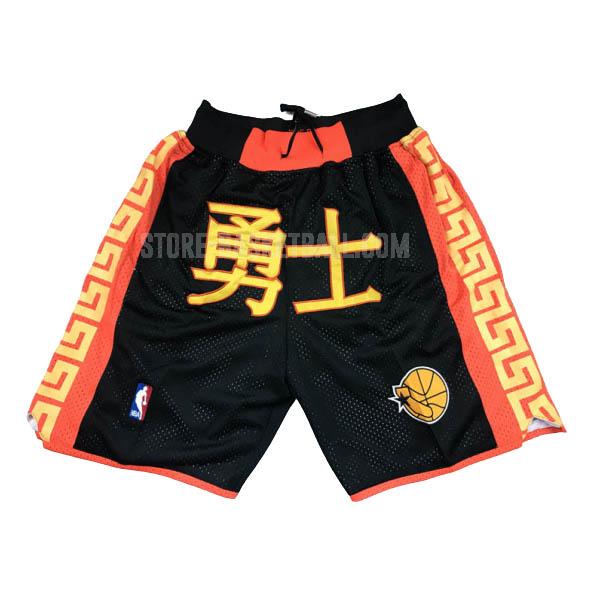 golden state warriors black chinese nba shorts