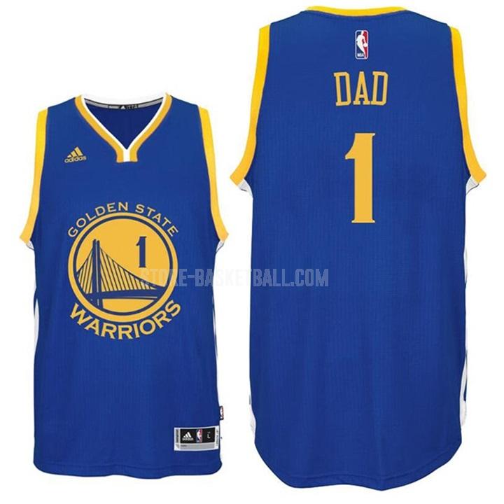 golden state warriors dad 1 blue fathers day men's replica jersey