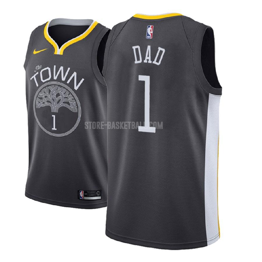 golden state warriors dad 1 gray fathers day men's replica jersey