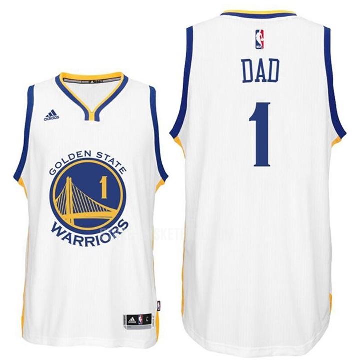 golden state warriors dad 1 white fathers day men's replica jersey