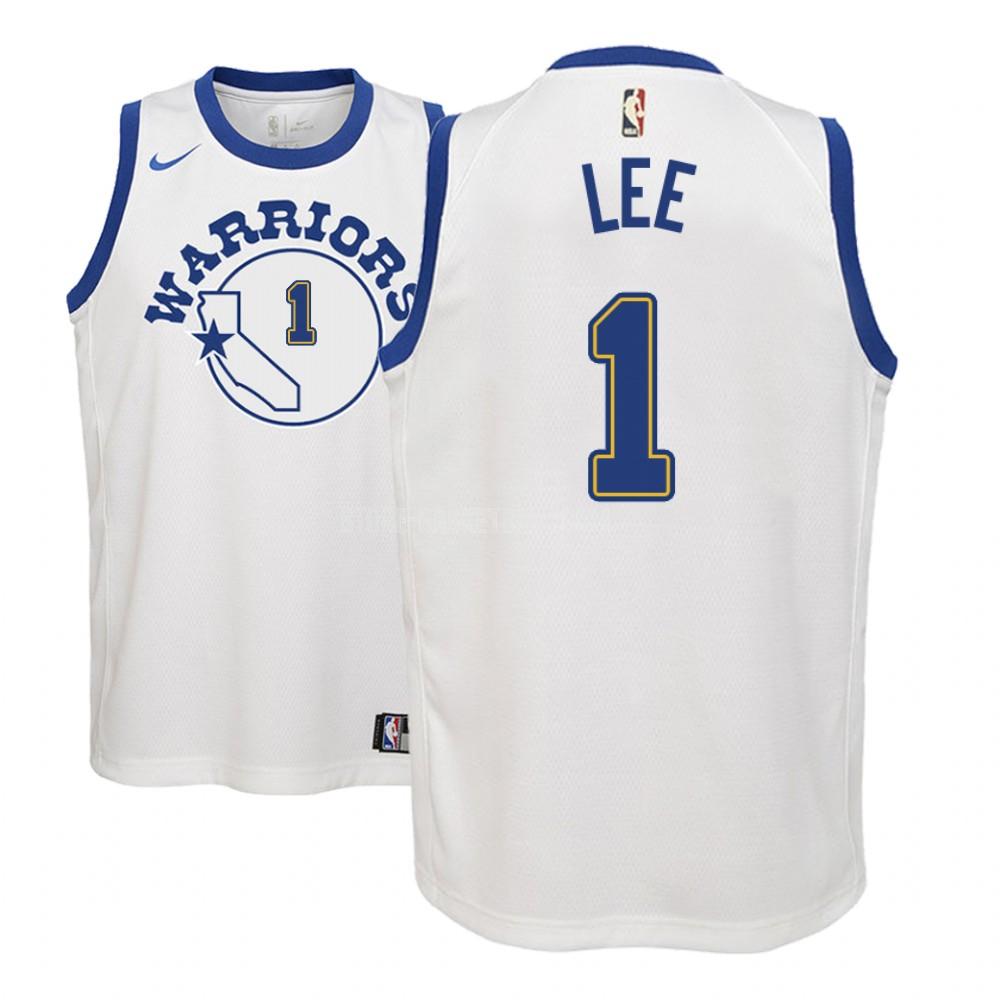 golden state warriors damion lee 1 white classic edition youth replica jersey