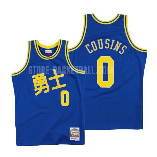 golden state warriors demarcus cousins 0 blue chinese new year men's replica jersey