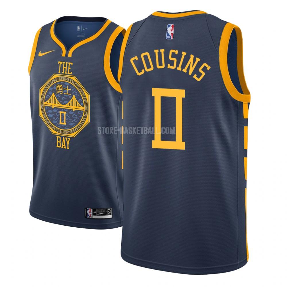 golden state warriors demarcus cousins 0 navy city edition youth replica jersey