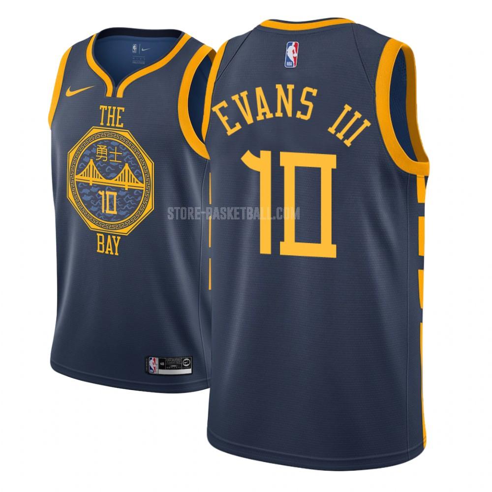 golden state warriors jacob evans iii 10 navy city edition youth replica jersey