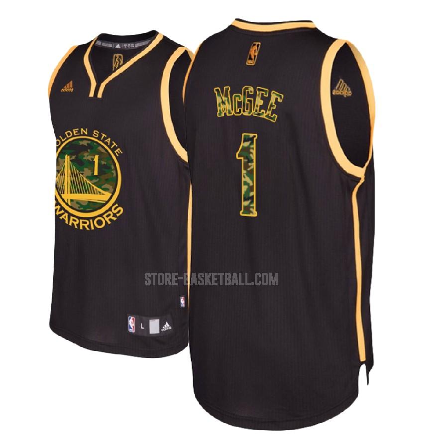 golden state warriors javale mcgee 1 black fashion edition men's replica jersey
