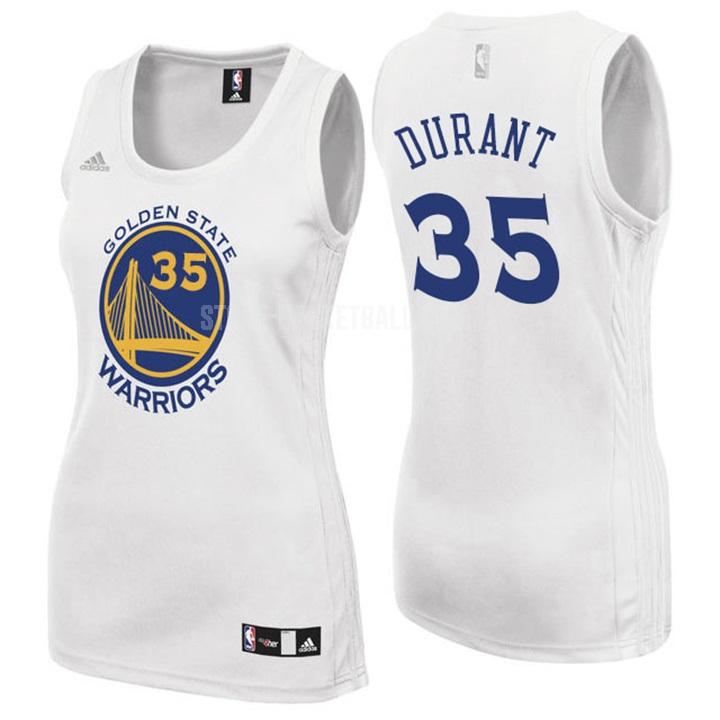golden state warriors kevin durant 35 white classic women's replica jersey