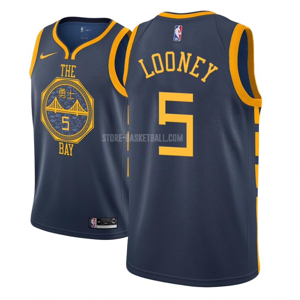 golden state warriors kevon looney 5 navy city edition youth replica jersey