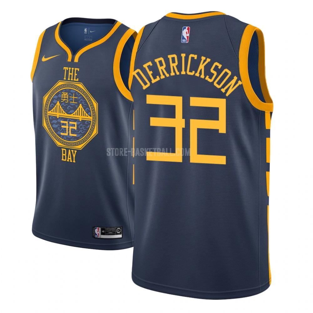 golden state warriors marcus derrickson 32 navy city edition youth replica jersey