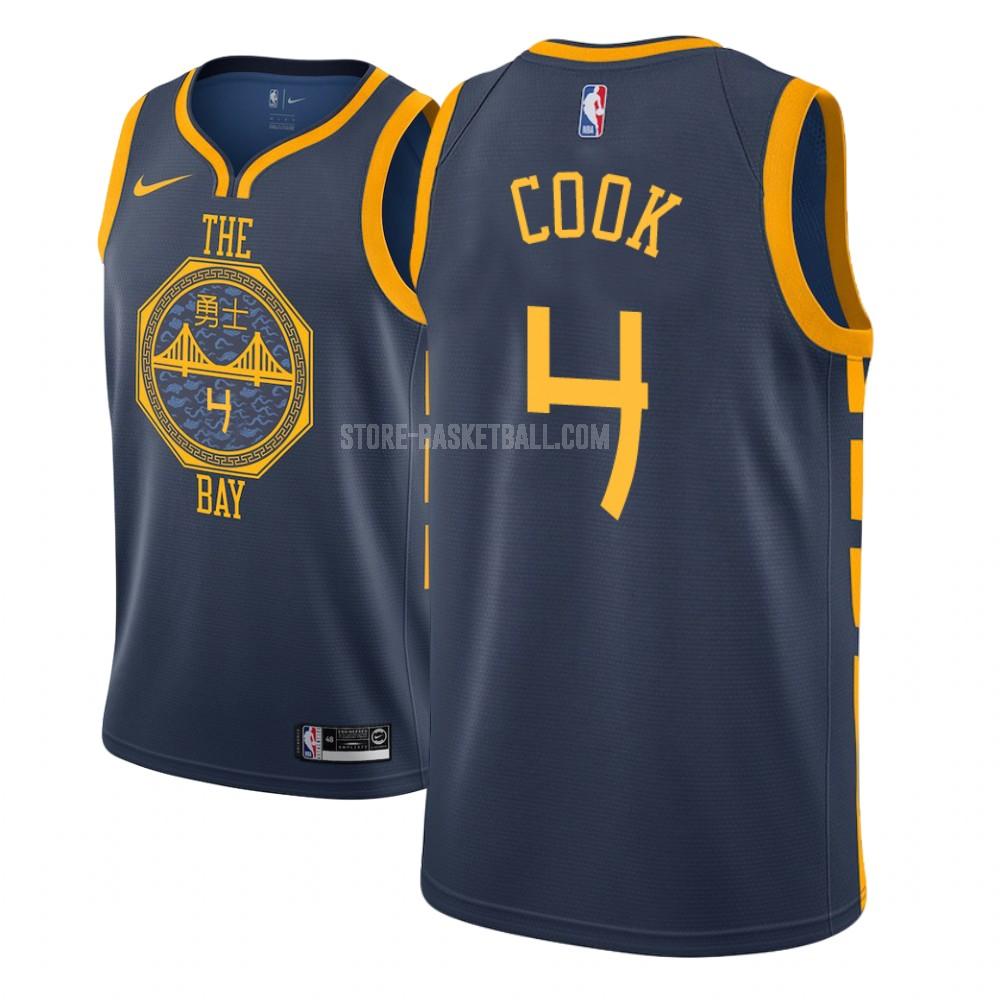 golden state warriors quinn cook 4 navy city edition youth replica jersey