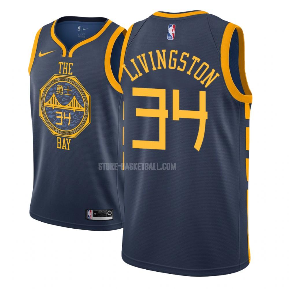 golden state warriors shaun livingston 34 navy city edition youth replica jersey