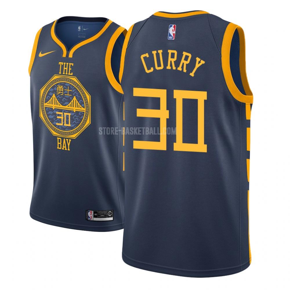 golden state warriors stephen curry 30 navy city edition youth replica jersey