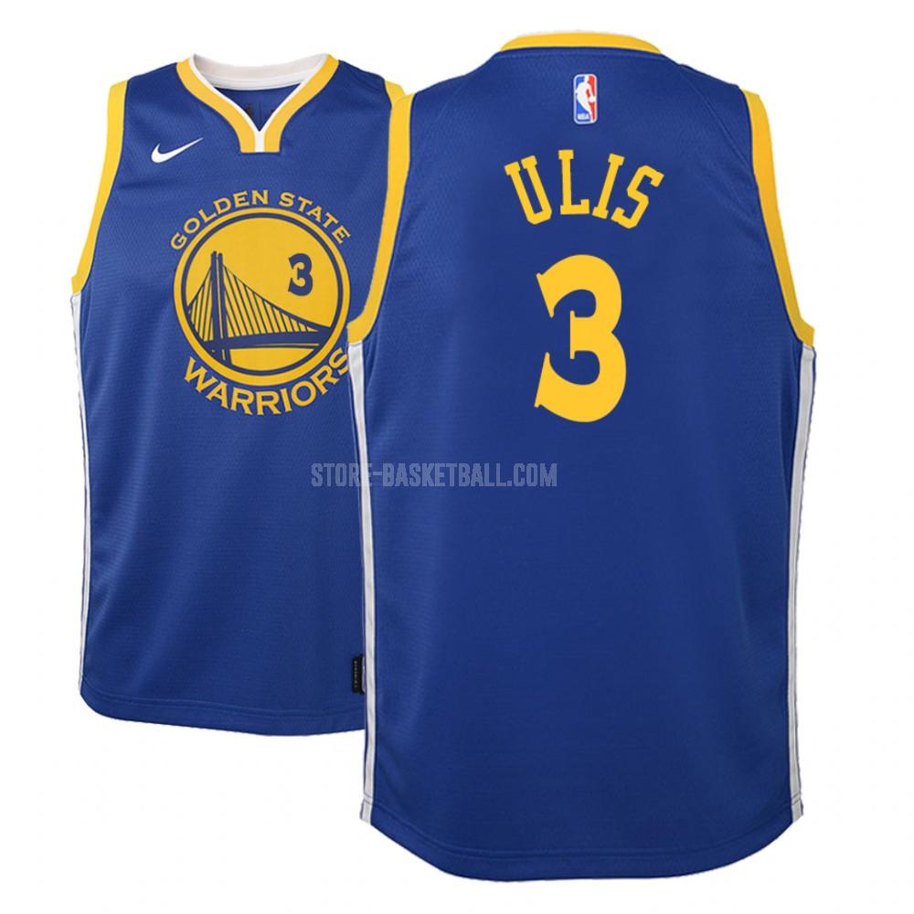 golden state warriors tyler ulis 3 blue icon youth replica jersey