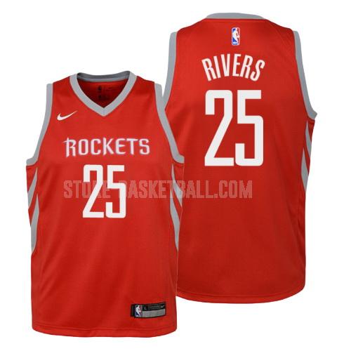 houston rockets austin rivers 25 red icon youth replica jersey