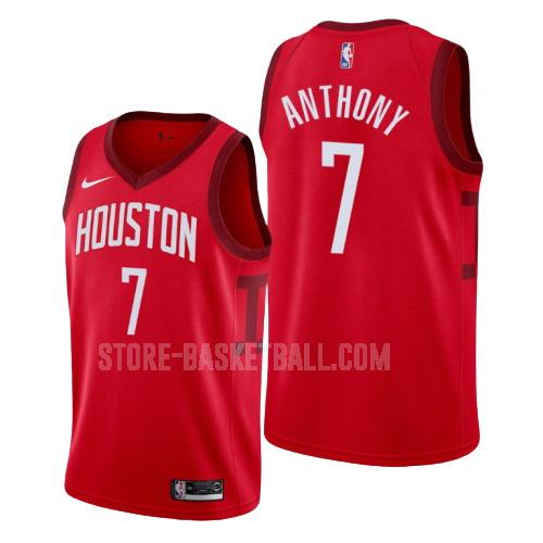 houston rockets carmelo anthony 7 red earned edition men's replica jersey